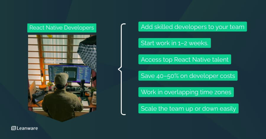 Hire Nearshore React Native Developer | Staff Augmentation