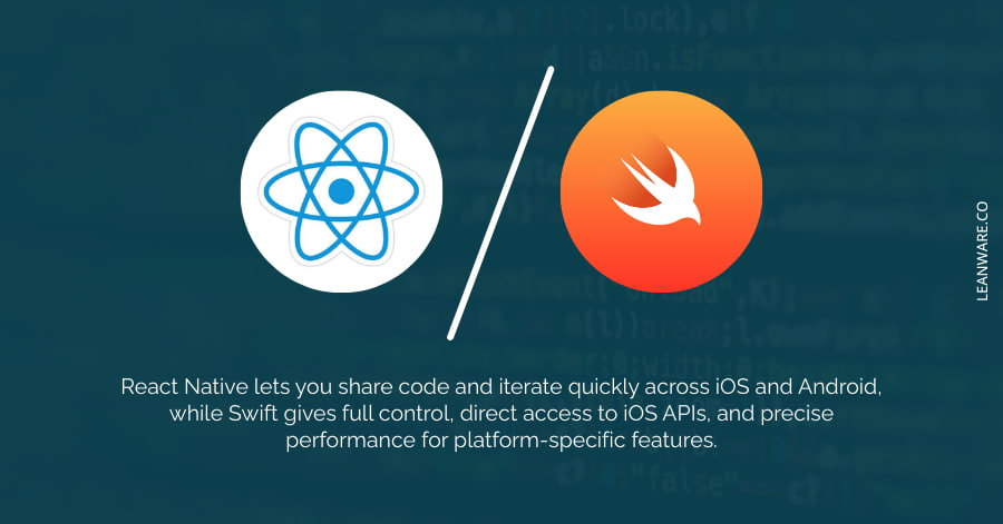 React Native vs Swift: Key Differences &amp; Best Choice (2026)