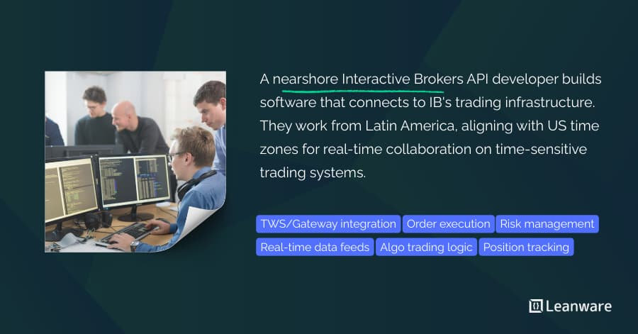 Hire Nearshore Interactive Brokers API Developers