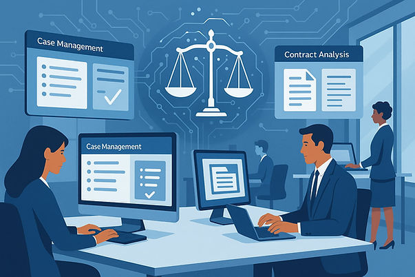 Custom legal software with AI for case management and contract analysis