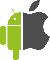 android and ios development logos